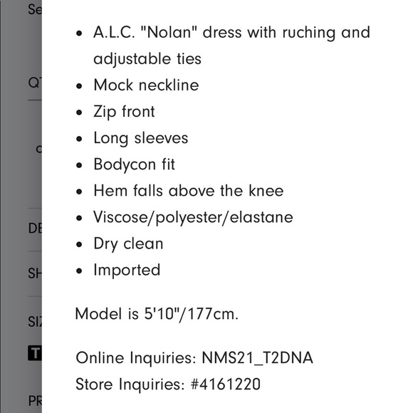 A. L. C bodycon dress NEW - Picture 6 of 10